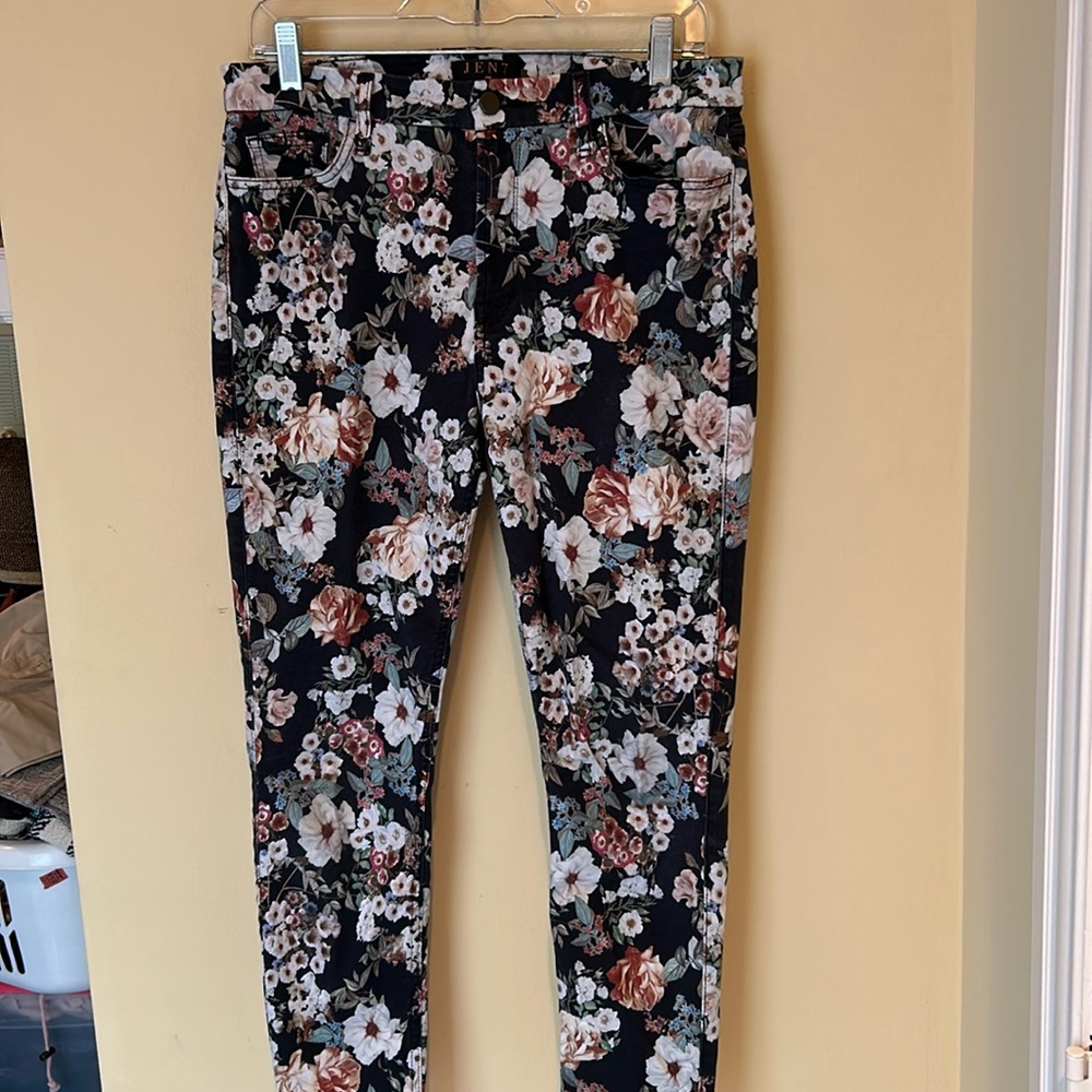 Jen 7 For All Mankind Floral Ankle Jeans